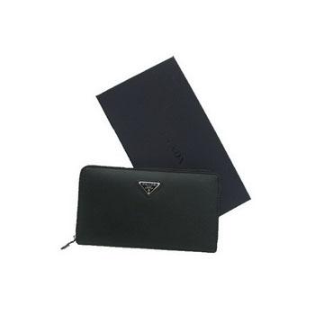 Prada  1M1188 Wallet Cow Leather Black