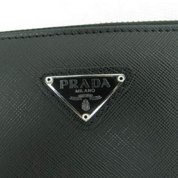 Prada  1M1188 Wallet Cow Leather Black