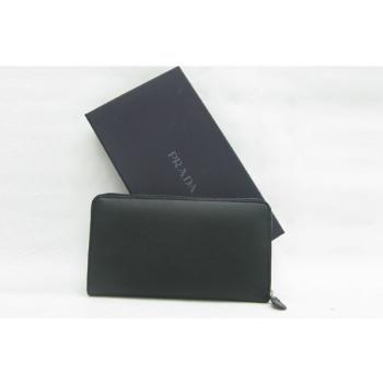 Prada  1M1188 Wallet Cow Leather Black