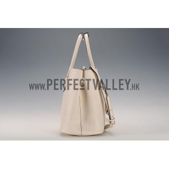 Prada Saffiano Double Tote White Replica