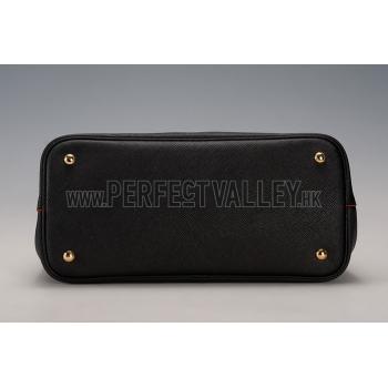 Prada Saffiano Double Tote Black