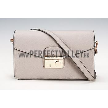 Prada Saffiano Leather Lux Small Grey Bag