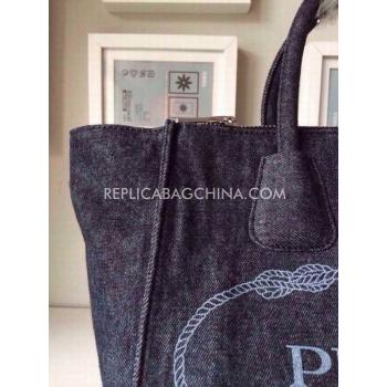 Prada Handbag Denim Black