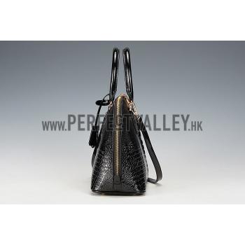 Prada Promenade Crocodile Leather Bag Black Replica