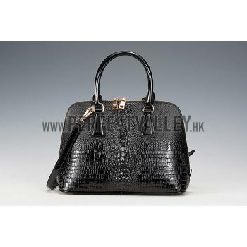 Prada Promenade Crocodile Leather Bag Black Replica