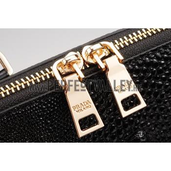 Prada Promenade Crocodile Leather Bag Black Replica