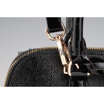 Prada Promenade Crocodile Leather Bag Black Replica