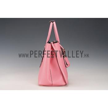 Prada Saffiano Double Tote Pink Replica