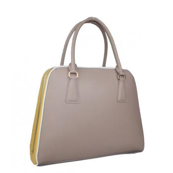 Prada  5018 Ladies Cow Leather Yellow Bag