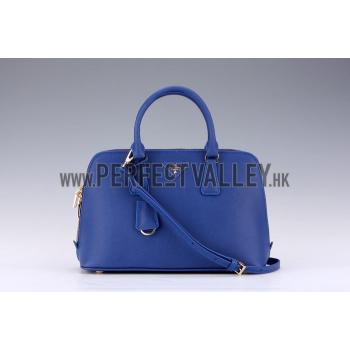 Prada Saffiano Medium Promenade Tote Dark Blue