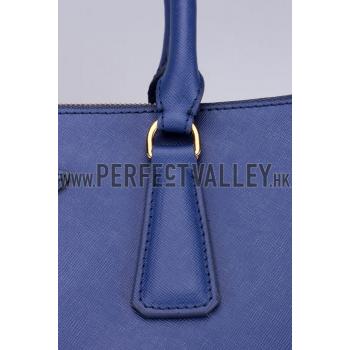 Prada Saffiano Medium Promenade Tote Dark Blue