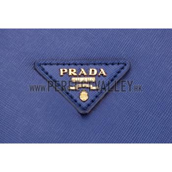 Prada Saffiano Medium Promenade Tote Dark Blue