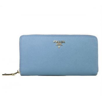 Cheap Prada  1M1136 Ladies Cow Leather Blue Bag