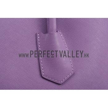 Prada Saffiano Double Tote Light Purple