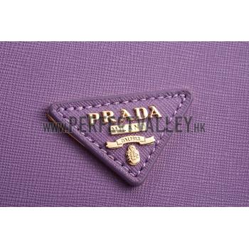 Prada Saffiano Double Tote Light Purple