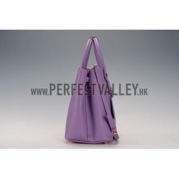 Prada Saffiano Double Tote Light Purple