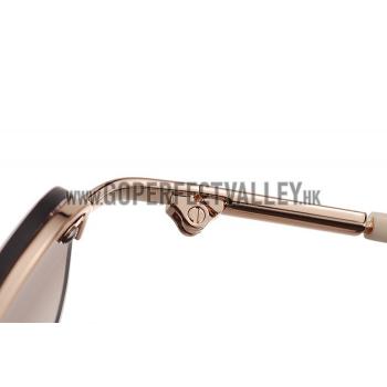 Prada Aviator Gold Frame Beige Temples Sunglasses 308227