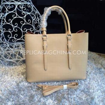 Prada Handbag Handbag Lambskin Khaki