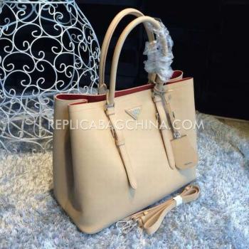 Prada Handbag Handbag Lambskin Khaki