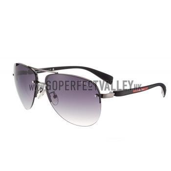 Prada Sporty Linea Rossa Logo Grey Frame Sunglasses 308216