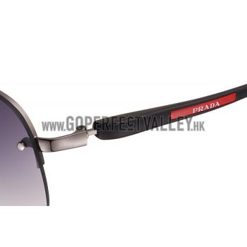 Prada Sporty Linea Rossa Logo Grey Frame Sunglasses 308216