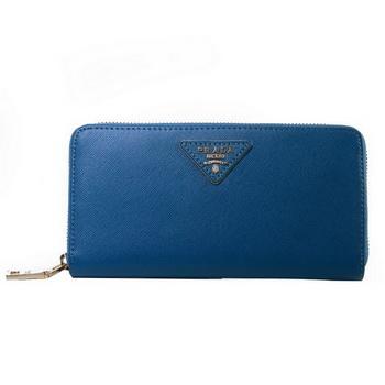 Replica Prada  1M1136 Wallet Lambskin Blue