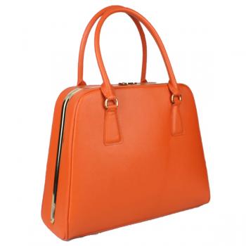 Prada  5018 2way Cow Leather Orange Bag