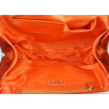 Prada  5018 2way Cow Leather Orange Bag