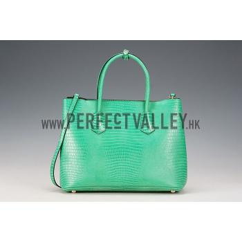 Cheap Prada Double Tote Crocodile Leather Bag Green