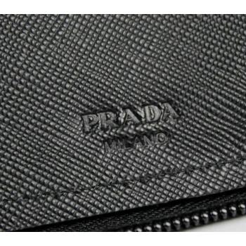 Prada  1M724 Wallet Cow Leather Black