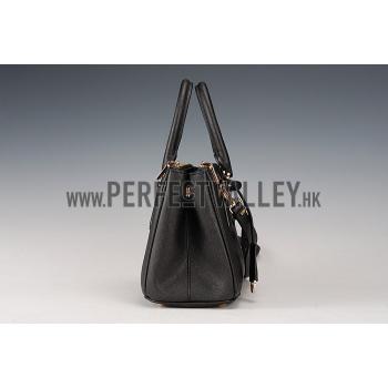 Prada Saffiano Mini Double Zip Tote Black