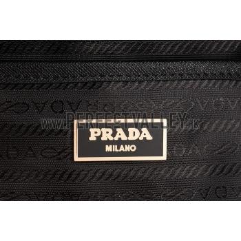 Prada Saffiano Mini Double Zip Tote Black