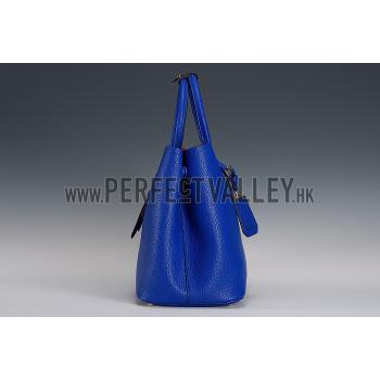 Prada Saffiano Soft Double Bag Blue Replica