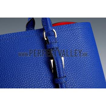 Prada Saffiano Soft Double Bag Blue Replica