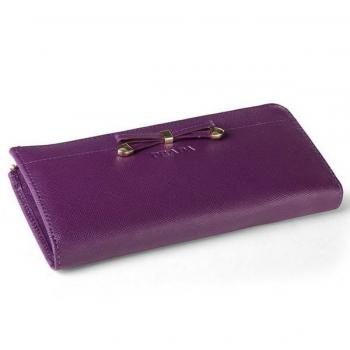 Prada  1M1142 Wallet Cow Leather Purple