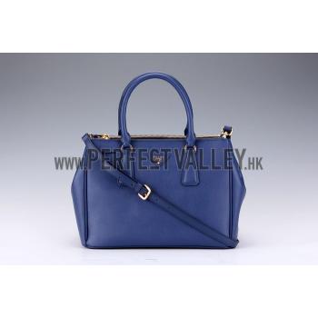 Prada Medium Saffiano Lux  Handle Dark Blue Replica