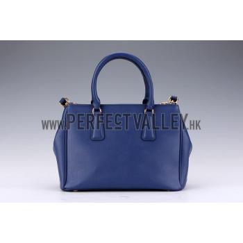 Prada Medium Saffiano Lux  Handle Dark Blue Replica