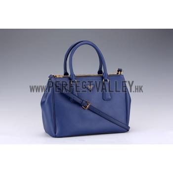 Prada Medium Saffiano Lux  Handle Dark Blue Replica