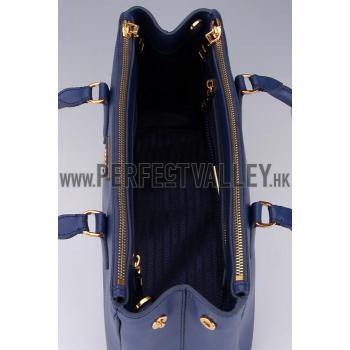 Prada Medium Saffiano Lux  Handle Dark Blue Replica