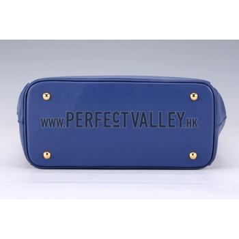 Prada Medium Saffiano Lux  Handle Dark Blue Replica