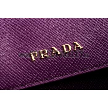 Cheap Prada Saffiano Double Tote Purple