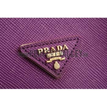 Cheap Prada Saffiano Double Tote Purple