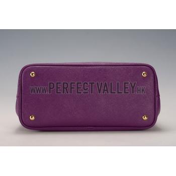 Cheap Prada Saffiano Double Tote Purple