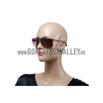 Prada Sporty Square Brown Frame Linea Rossa Logo Sunglasses 308310