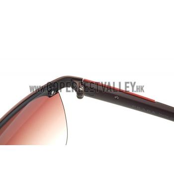 Prada Sporty Square Brown Frame Linea Rossa Logo Sunglasses 308310