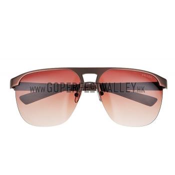 Prada Sporty Square Brown Frame Linea Rossa Logo Sunglasses 308310