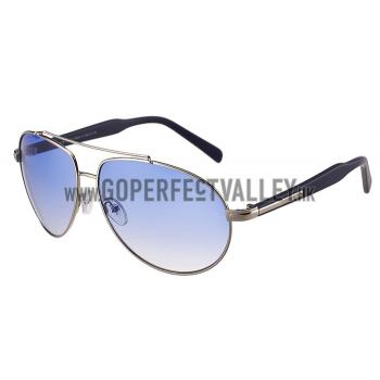 Prada Aviator Silver Frame Blue Lenses Sunglasses 308149