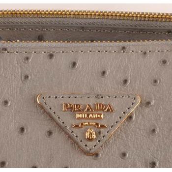 Prada  16625L Handbag Ostrich Skin