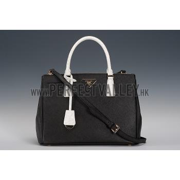 Prada Double Tote Black With White Python Handles 18926810