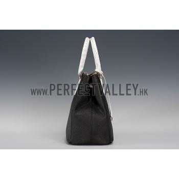 Prada Double Tote Black With White Python Handles 18926810